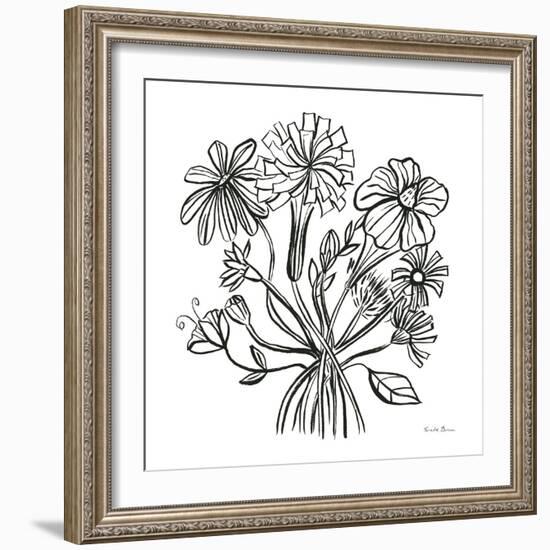 Wild Flowers Line II-Farida Zaman-Framed Art Print