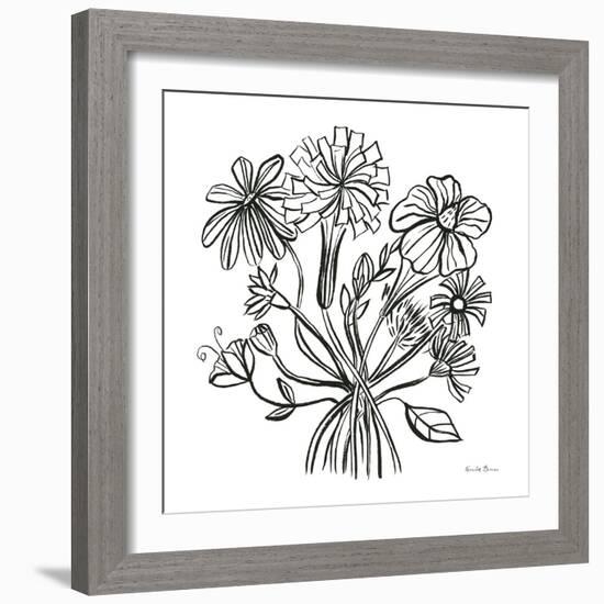 Wild Flowers Line II-Farida Zaman-Framed Art Print