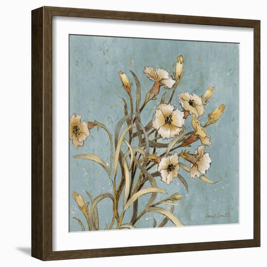 Wild Flowers on Blue I-Lanie Loreth-Framed Art Print