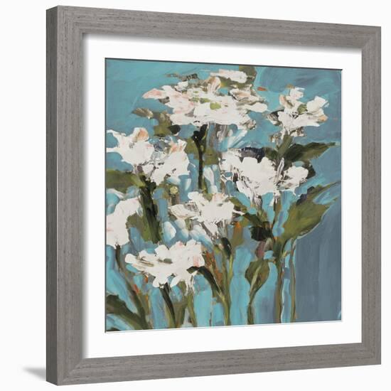 Wild Flowers on Blue I-Jane Slivka-Framed Art Print