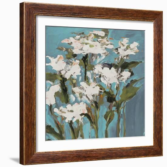 Wild Flowers on Blue I-Jane Slivka-Framed Art Print