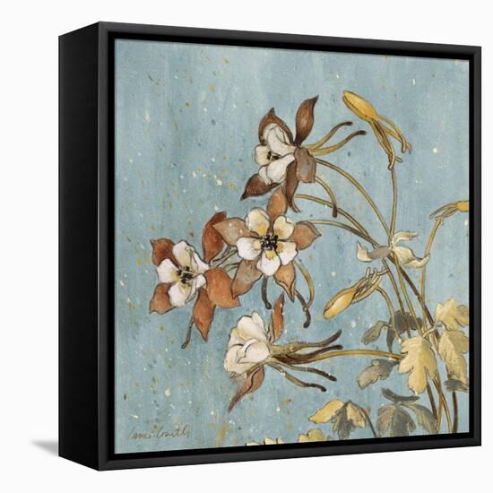 Wild Flowers on Blue II-Lanie Loreth-Framed Stretched Canvas