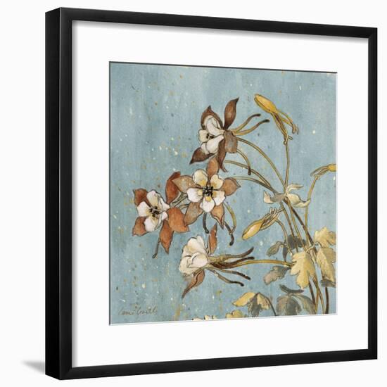 Wild Flowers on Blue II-Lanie Loreth-Framed Art Print