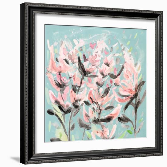 Wild Flowers on Teal-Ann Marie Coolick-Framed Art Print