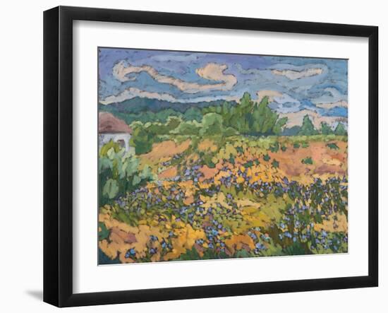 Wild Flowers On The Dyke Bank, 2012-Marta Martonfi-Benke-Framed Giclee Print