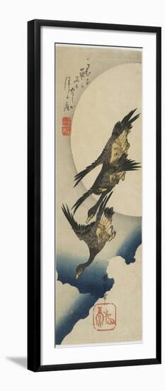 Wild Geese across the Moon, 1834-1839-Utagawa Hiroshige-Framed Giclee Print