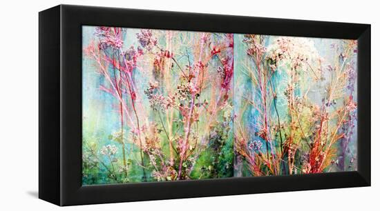 Wild Grasses Layered with Flower Colors-Alaya Gadeh-Framed Premier Image Canvas