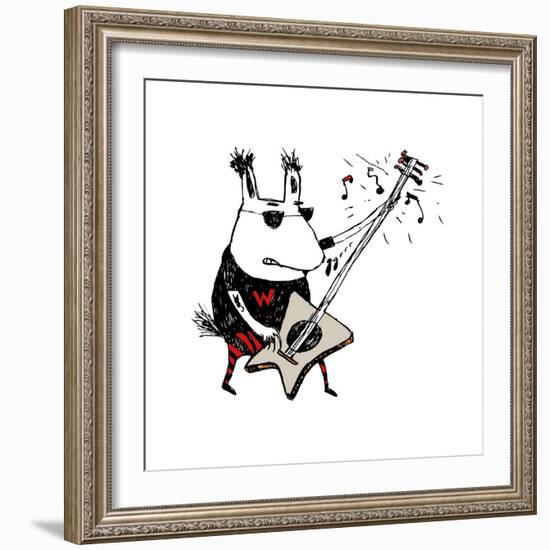 Wild Guitar Wolf-Carla Martell-Framed Giclee Print