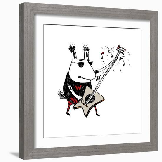 Wild Guitar Wolf-Carla Martell-Framed Giclee Print