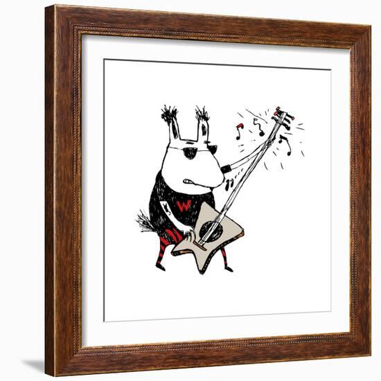 Wild Guitar Wolf-Carla Martell-Framed Giclee Print