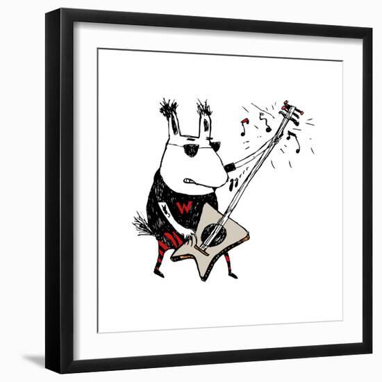 Wild Guitar Wolf-Carla Martell-Framed Giclee Print