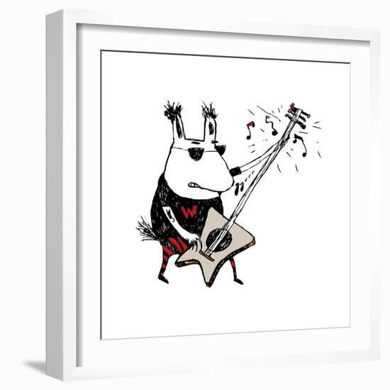 Wild Guitar Wolf-Carla Martell-Framed Giclee Print