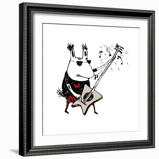 Wild Guitar Wolf-Carla Martell-Framed Giclee Print