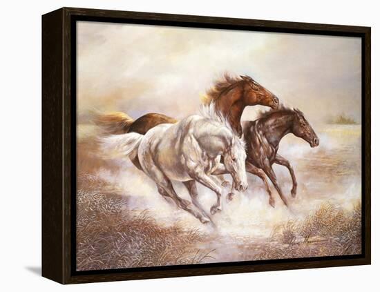Wild Horses I-Ruane Manning-Framed Stretched Canvas