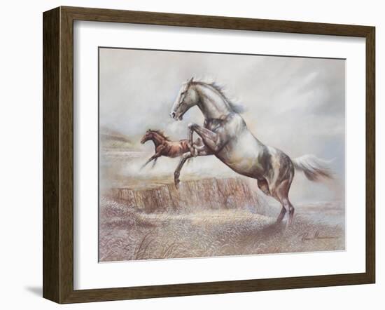 Wild Horses II-Ruane Manning-Framed Art Print