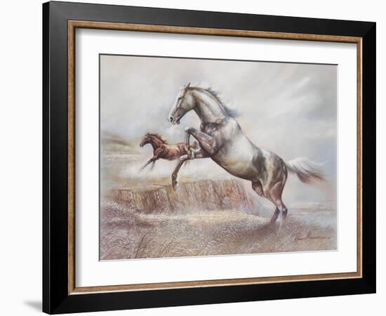 Wild Horses II-Ruane Manning-Framed Art Print