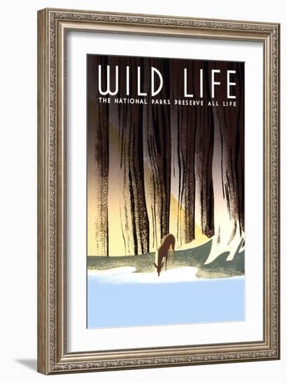 Wild Life-Frank S. Nicholson-Framed Art Print