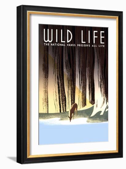 Wild Life-Frank S. Nicholson-Framed Art Print