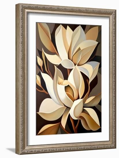 Wild Magnolia Flowers-Lea Faucher-Framed Art Print