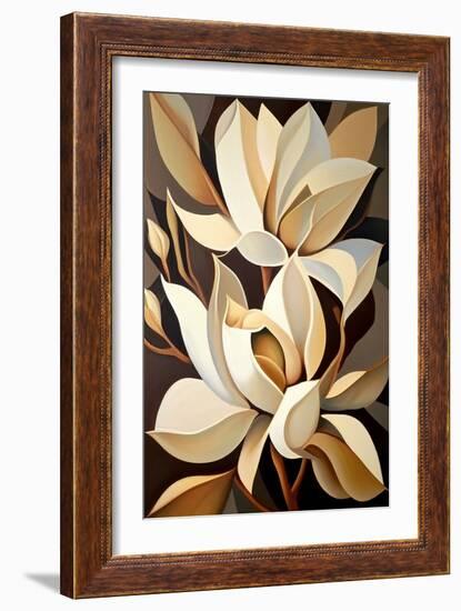 Wild Magnolia Flowers-Lea Faucher-Framed Art Print