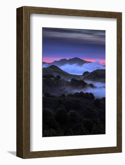 Wild Morning Fog at Sunrise East Bay Hills Mount Diablo Oakland-Vincent James-Framed Premium Photographic Print