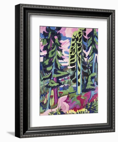 Wild Mountain (Mountain Forest; Summer Forest); Wildboden (Bergwald; Sommerlicher Waldweg),…-Ernst Ludwig Kirchner-Framed Giclee Print