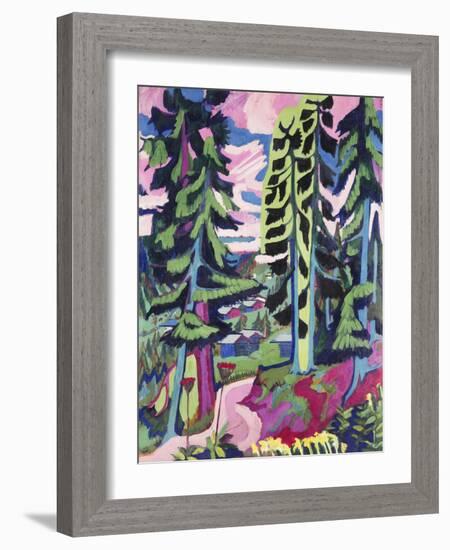 Wild Mountain (Mountain Forest; Summer Forest); Wildboden (Bergwald; Sommerlicher Waldweg),…-Ernst Ludwig Kirchner-Framed Giclee Print