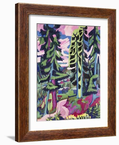 Wild Mountain (Mountain Forest; Summer Forest); Wildboden (Bergwald; Sommerlicher Waldweg),…-Ernst Ludwig Kirchner-Framed Giclee Print