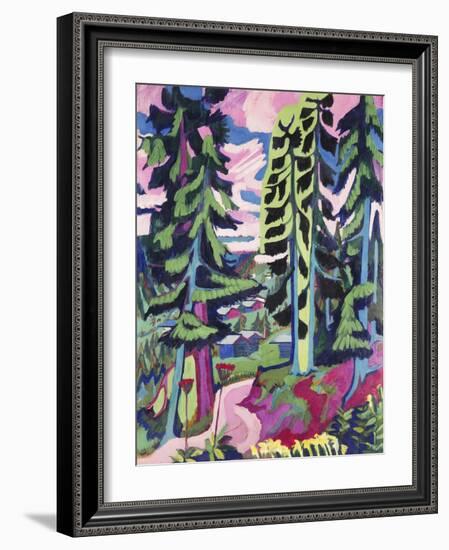 Wild Mountain (Mountain Forest; Summer Forest); Wildboden (Bergwald; Sommerlicher Waldweg),…-Ernst Ludwig Kirchner-Framed Giclee Print