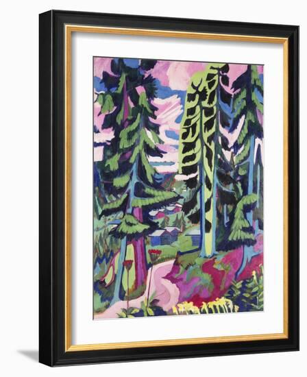 Wild Mountain (Mountain Forest; Summer Forest); Wildboden (Bergwald; Sommerlicher Waldweg),…-Ernst Ludwig Kirchner-Framed Giclee Print