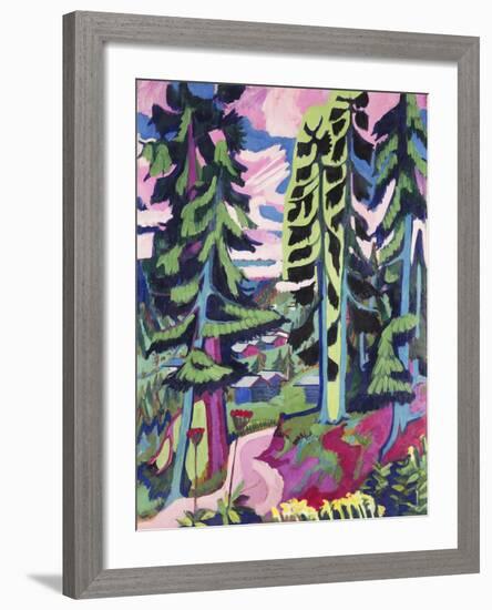 Wild Mountain (Mountain Forest; Summer Forest)-Ernst Ludwig Kirchner-Framed Giclee Print