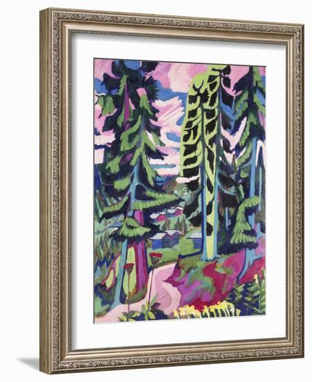 Wild Mountain (Mountain Forest; Summer Forest)-Ernst Ludwig Kirchner-Framed Giclee Print