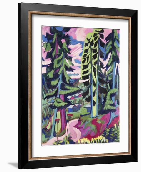 Wild Mountain (Mountain Forest; Summer Forest)-Ernst Ludwig Kirchner-Framed Giclee Print