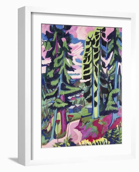 Wild Mountain (Mountain Forest; Summer Forest)-Ernst Ludwig Kirchner-Framed Giclee Print