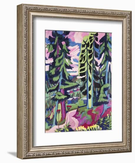 Wild Mountain (Mountain Forest; Summer Forest)-Ernst Ludwig Kirchner-Framed Giclee Print