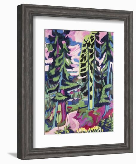 Wild Mountain (Mountain Forest; Summer Forest)-Ernst Ludwig Kirchner-Framed Giclee Print