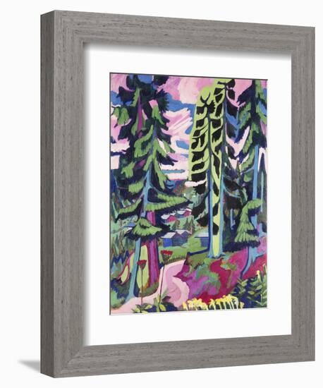 Wild Mountain (Mountain Forest; Summer Forest)-Ernst Ludwig Kirchner-Framed Giclee Print