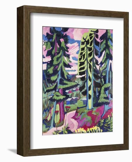 Wild Mountain (Mountain Forest; Summer Forest)-Ernst Ludwig Kirchner-Framed Giclee Print