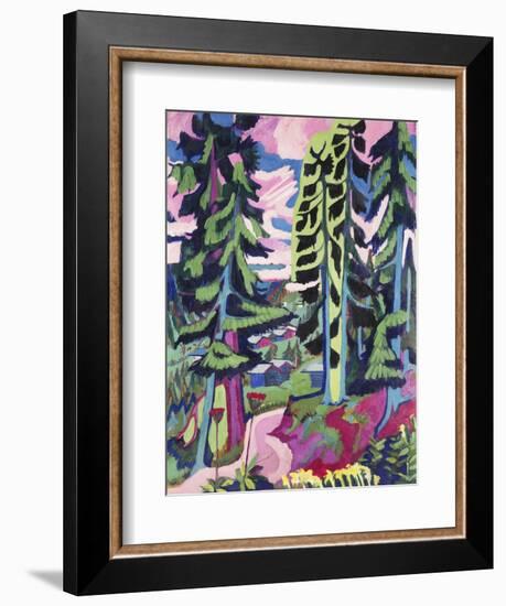 Wild Mountain (Mountain Forest; Summer Forest)-Ernst Ludwig Kirchner-Framed Giclee Print