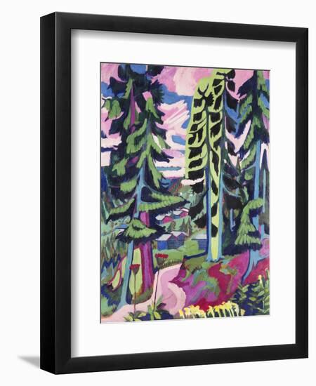 Wild Mountain (Mountain Forest; Summer Forest)-Ernst Ludwig Kirchner-Framed Giclee Print