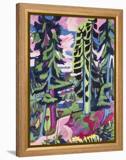 Wild Mountain (Mountain Forest; Summer Forest)-Ernst Ludwig Kirchner-Framed Premier Image Canvas