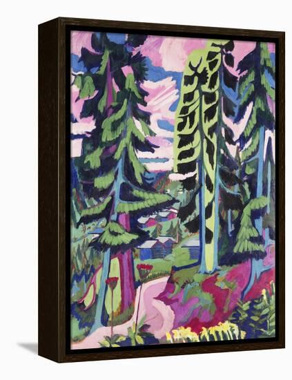 Wild Mountain (Mountain Forest; Summer Forest)-Ernst Ludwig Kirchner-Framed Premier Image Canvas