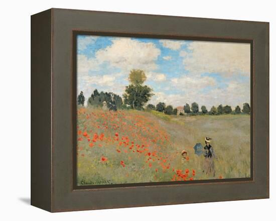 Wild Poppies, Near Argenteuil (Les Coquelicots: Environs D'Argenteuil), 1873-Claude Monet-Framed Premier Image Canvas