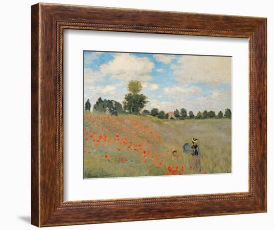 Wild Poppies, Near Argenteuil (Les Coquelicots: Environs D'Argenteuil), 1873-Claude Monet-Framed Premium Giclee Print