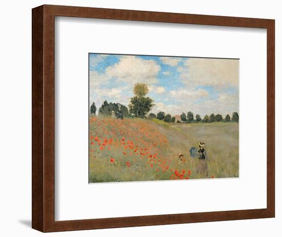 Wild Poppies, Near Argenteuil (Les Coquelicots: Environs D'Argenteuil), 1873-Claude Monet-Framed Premium Giclee Print