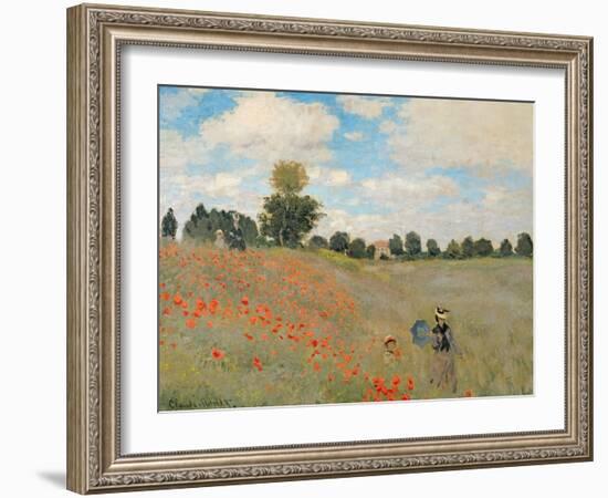 Wild Poppies, Near Argenteuil (Les Coquelicots: Environs D'Argenteuil), 1873-Claude Monet-Framed Giclee Print