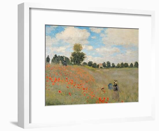 Wild Poppies, Near Argenteuil (Les Coquelicots: Environs D'Argenteuil), 1873-Claude Monet-Framed Giclee Print