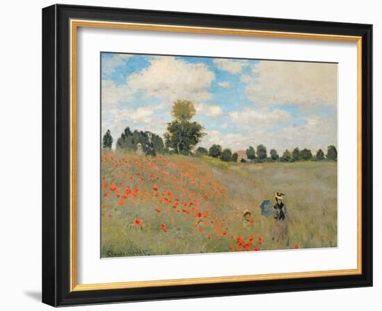 Wild Poppies, Near Argenteuil (Les Coquelicots: Environs D'Argenteuil), 1873-Claude Monet-Framed Giclee Print