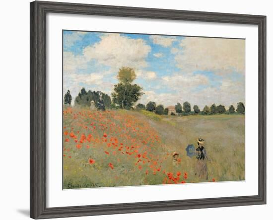 Wild Poppies, Near Argenteuil (Les Coquelicots: Environs D'Argenteuil), 1873-Claude Monet-Framed Giclee Print
