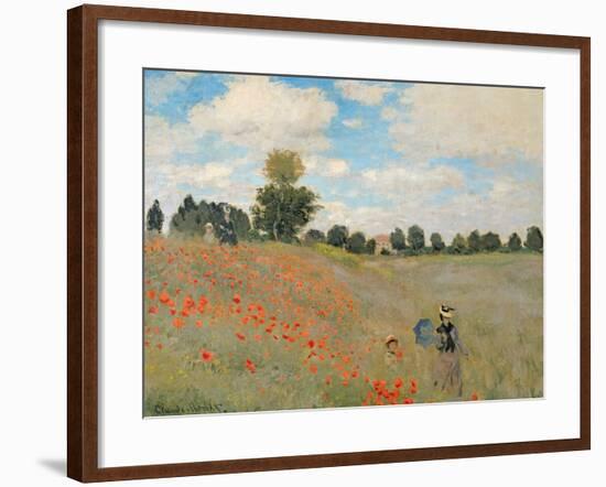 Wild Poppies, Near Argenteuil (Les Coquelicots: Environs D'Argenteuil), 1873-Claude Monet-Framed Giclee Print